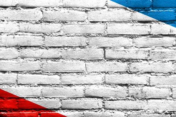 Autonomous Republic of Crimea Flag painted on brick wall — Stock Photo, Image