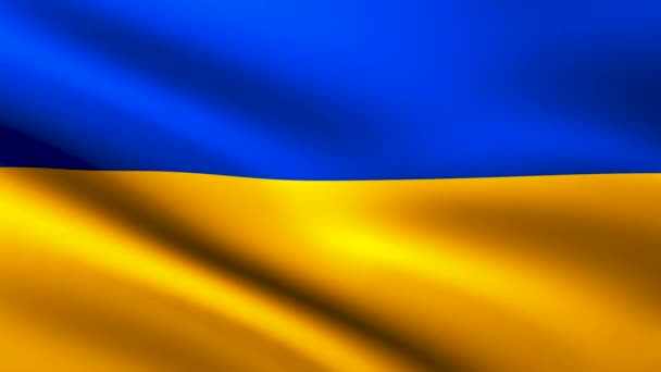 Animation of the UKRAINE National Flag. 4K animation — 비디오