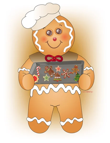 Gingerbread Cook 002 — Stock Vector