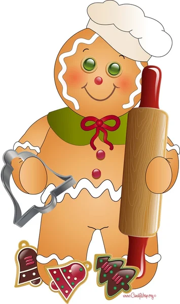 Gingerbread Cook 003 — Stock Vector