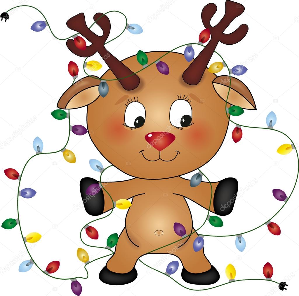 Reindeer Lights Stock Vector by ©CandyWrap 23608205