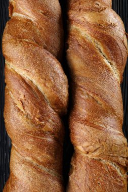 Ciabatta yakın çekim. taze ekmek üst görünümü