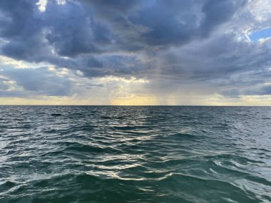 Florida 'daki Marco Adası' nda günbatımı ve kum tepeleri