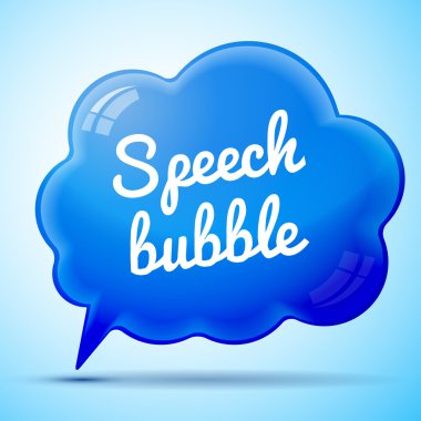 mavi konuşma balonu