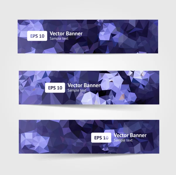 Conjunto de três banners —  Vetores de Stock