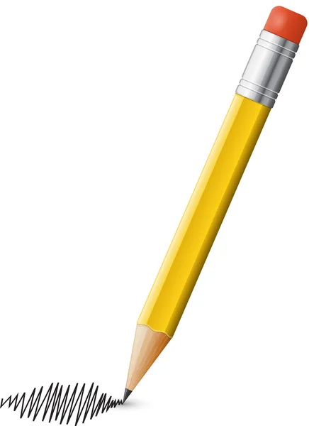 Schrijven potlood, tekening — Stockvector
