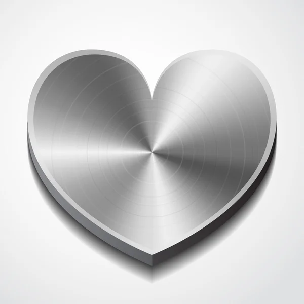 Metal heart — Stock Vector