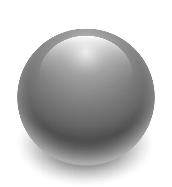 Esfera brillante gris — Vector de stock