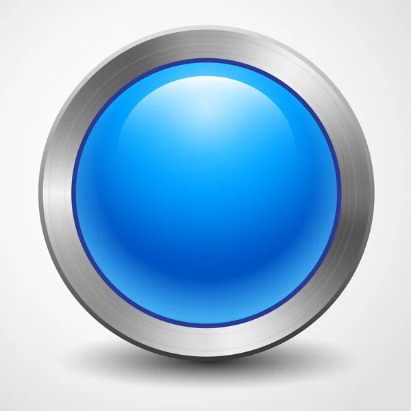 Синяя кнопка — стоковый вектор