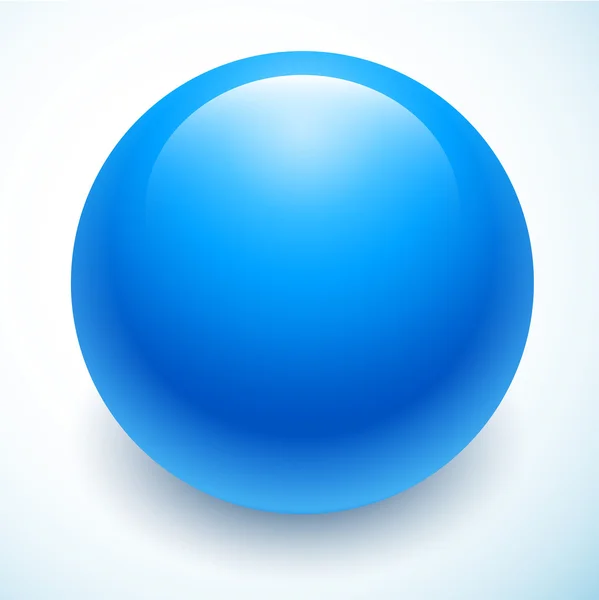 Blue ball isolated — Stock Vector