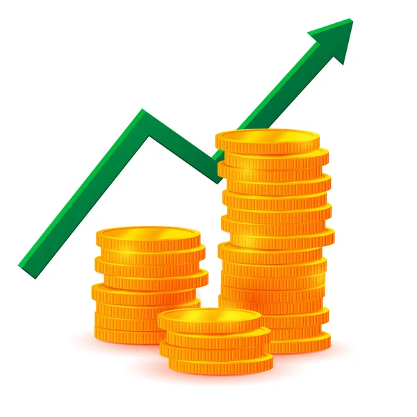 सिक्कों का आरेख — स्टॉक वेक्टर