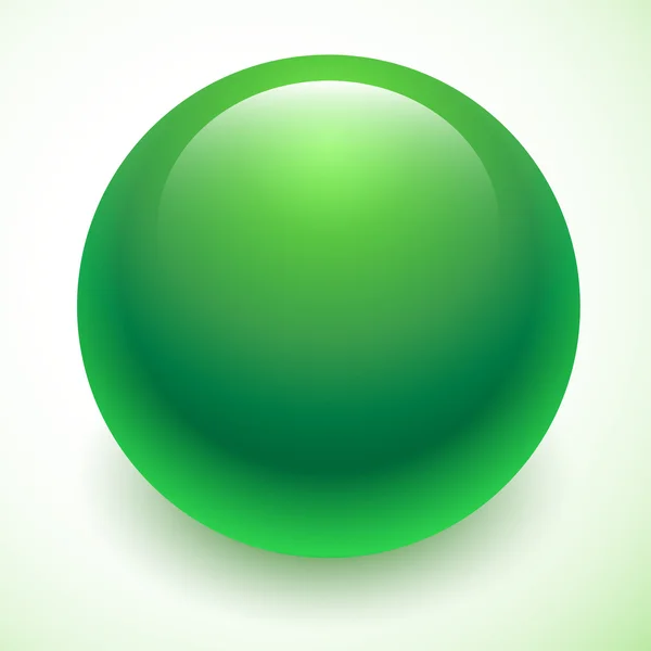 Green ball isolated — Stock Vector