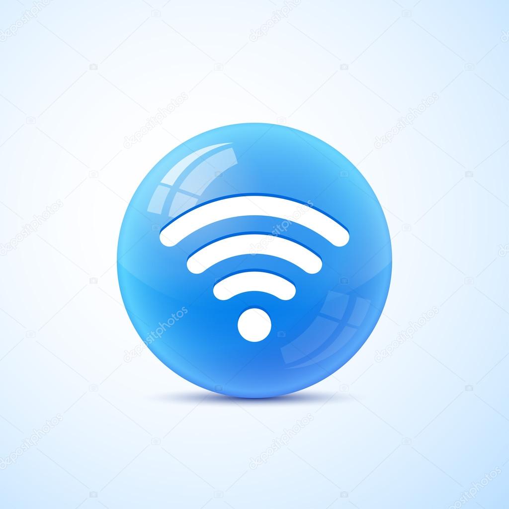Wifi blue symbol