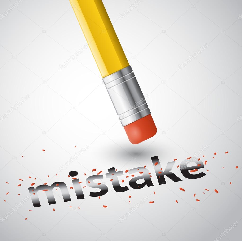 Erase mistake — Stock Vector © dimgroshev 35924361