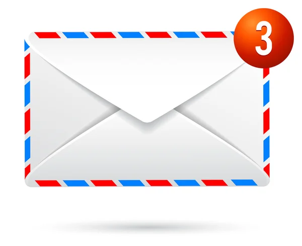 Drie berichten per e-mail — Stockvector