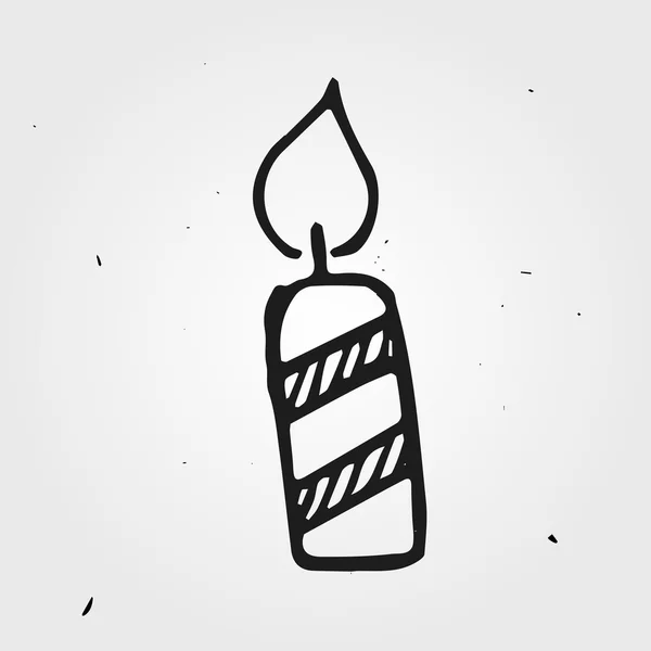 手描きの蝋燭 — ストックベクタ