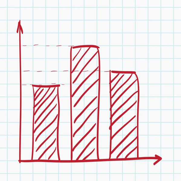 हाथ से तैयार ग्राफ — स्टॉक वेक्टर