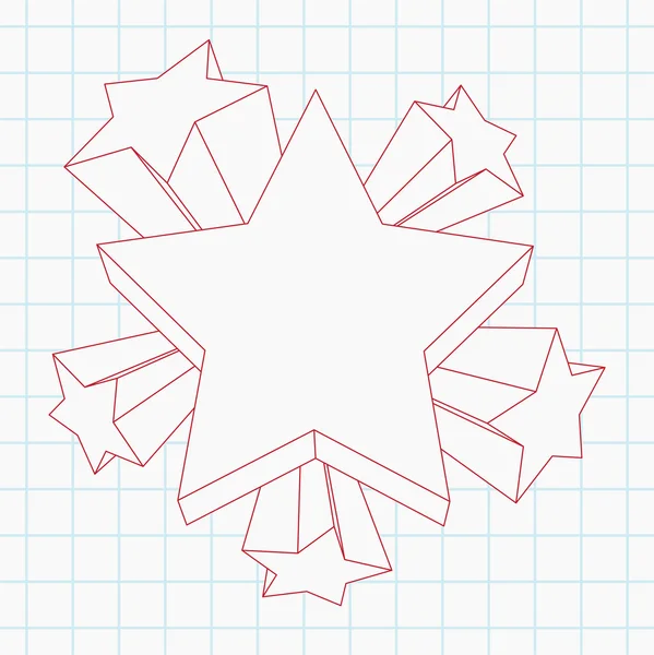 Set of hand drawn stars — Stock Vector