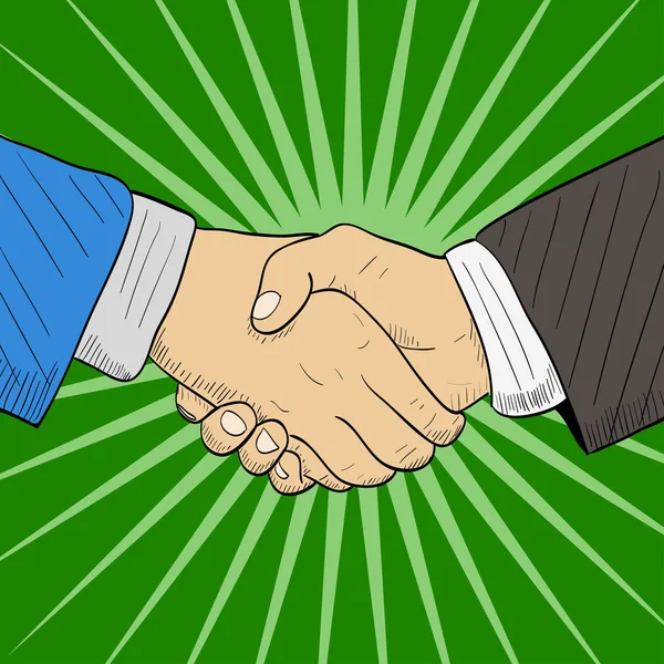 Business handshake — Stock Vector