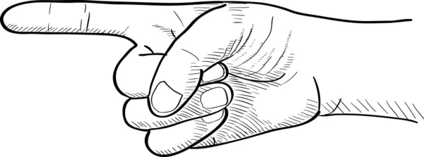 Pointing finger — Stock Vector