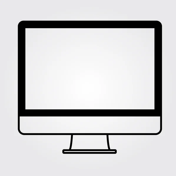 Hand-drawn computer monitor — Stock Vector