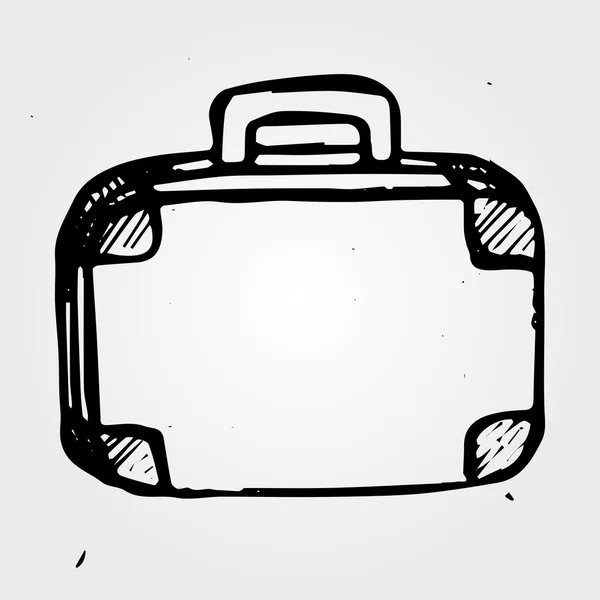 Ručně tažené kufr — Stockový vektor