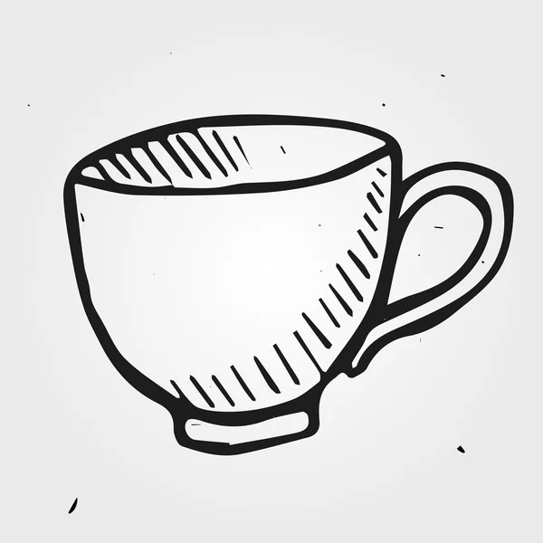 Cup handgetekende — Stockvector