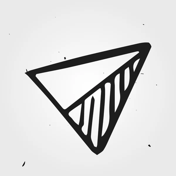 Triângulo desenhado à mão — Vetor de Stock
