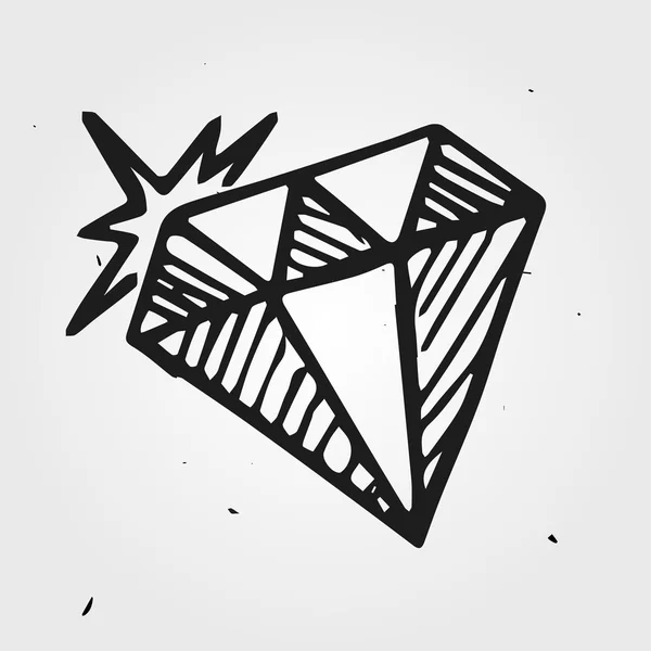 Diamante desenhado à mão —  Vetores de Stock