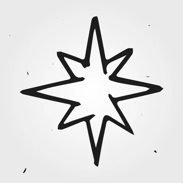 Estrella dibujada a mano — Archivo Imágenes Vectoriales