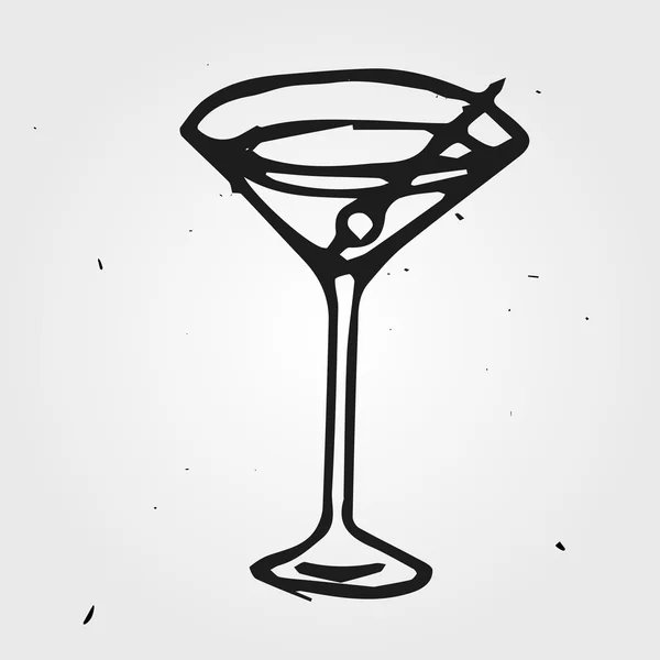 Coctail von Hand gezeichnet — Stockvektor