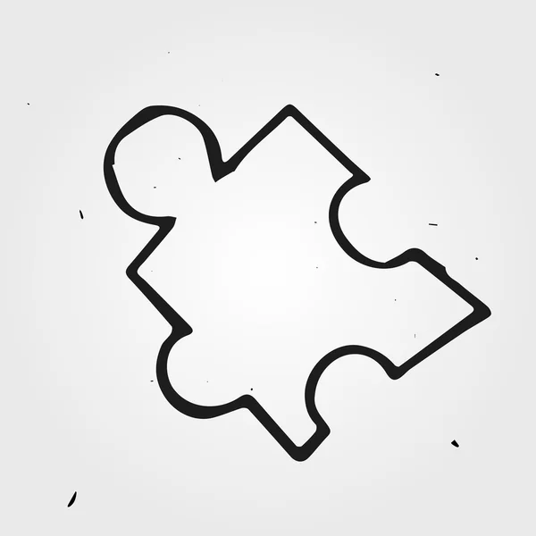 Puzzle disegnato a mano — Vettoriale Stock