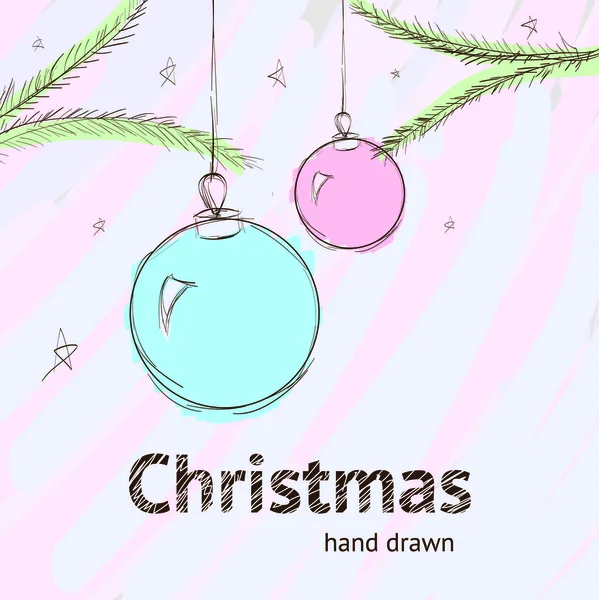 Vánoční ručně kreslenou — Stockový vektor