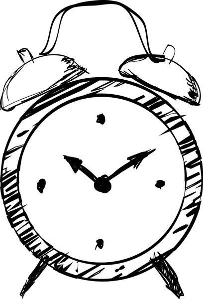 Reloj dibujado a mano — Vector de stock