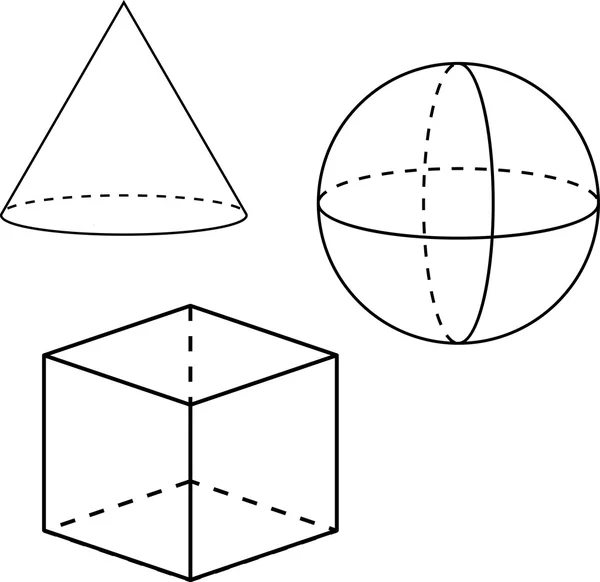 Formas geométricas pintadas —  Vetores de Stock