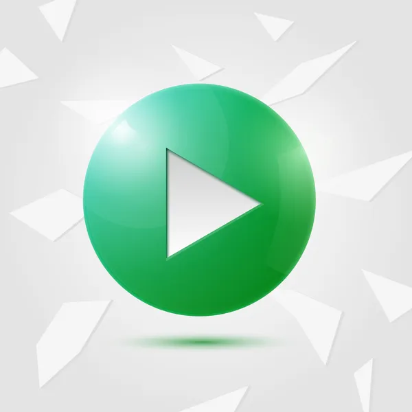 Green Play button — Stock Vector