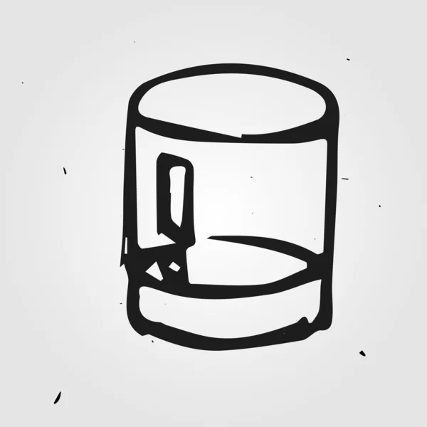 Vaso de whisky dibujado a mano — Vector de stock