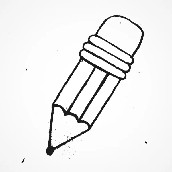 Bleistift von Hand gezeichnet — Stockvektor