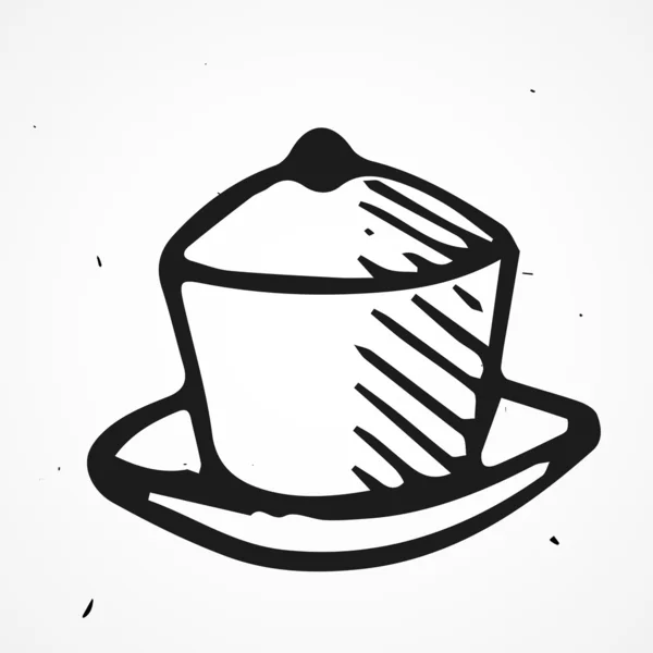 Kuchen von Hand gezeichnet — Stockvektor