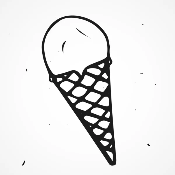 Elle çizilmiş dondurma — Stok Vektör