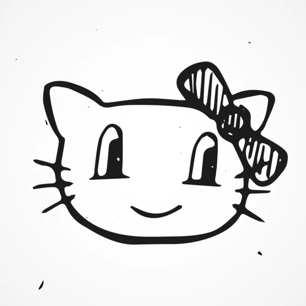 Povrchní kočka vektorové ilustrace — Stockový vektor