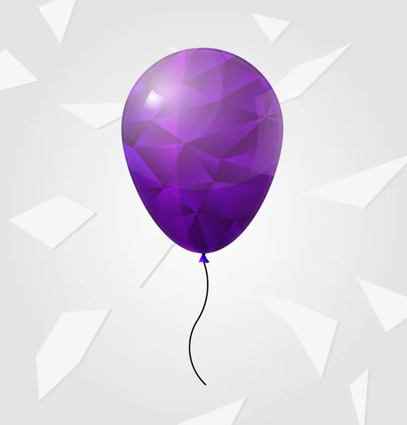 Diamond purple balloon — Stock Vector