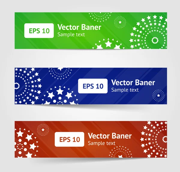 Conjunto de tres banners — Archivo Imágenes Vectoriales