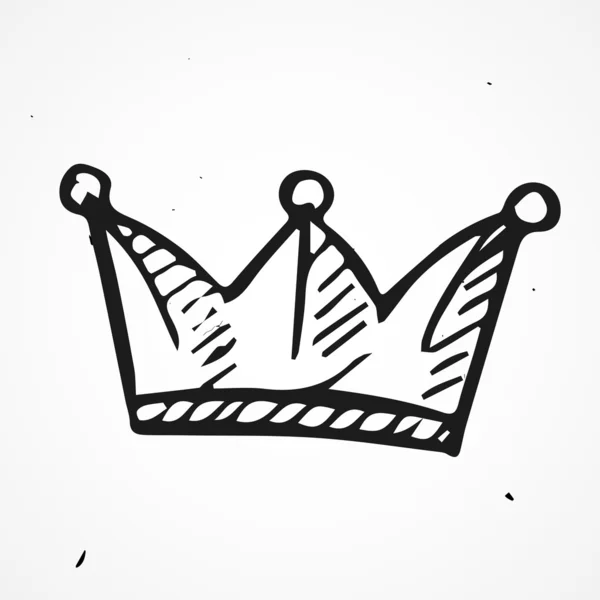 Enkel krona ikon. Royaltyfria illustrationer