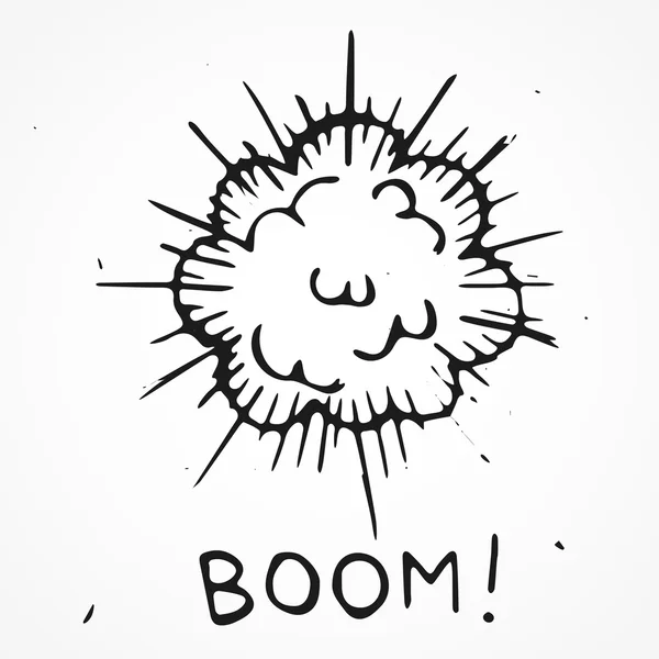 Explosiones dibujadas a mano — Vector de stock