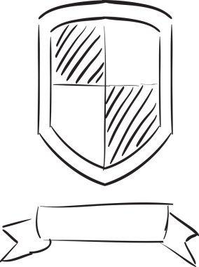 elle çizilmiş kalkan