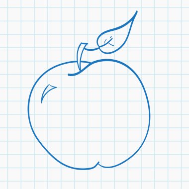 elle çizilmiş elma