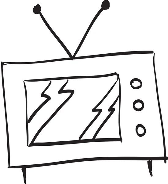 Hand drawn TV — Stock Vector