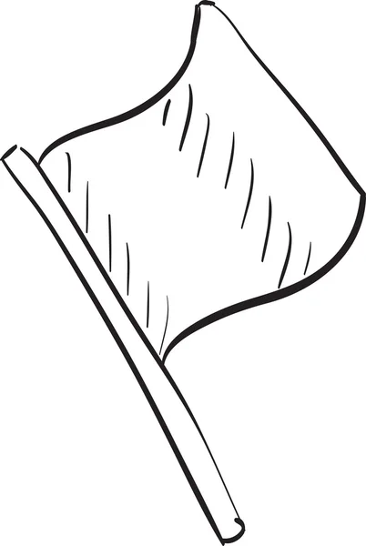 Elle çizilmiş bayrağı — Stok Vektör