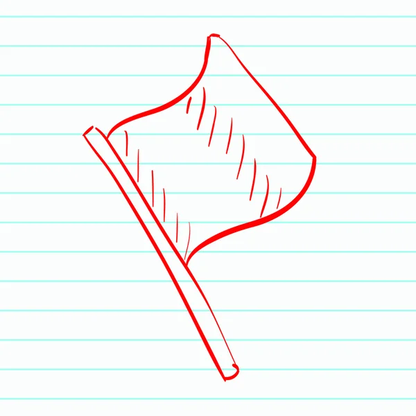 Bandera dibujada a mano — Vector de stock
